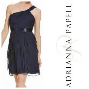 NWT Adrianna Papell Draped One Shoulder Dress